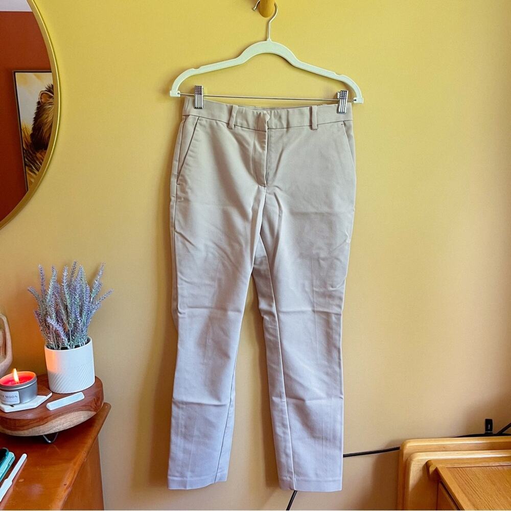 H&M Beige Khaki Dress Pants Ankle Length Mid Rise Size 6